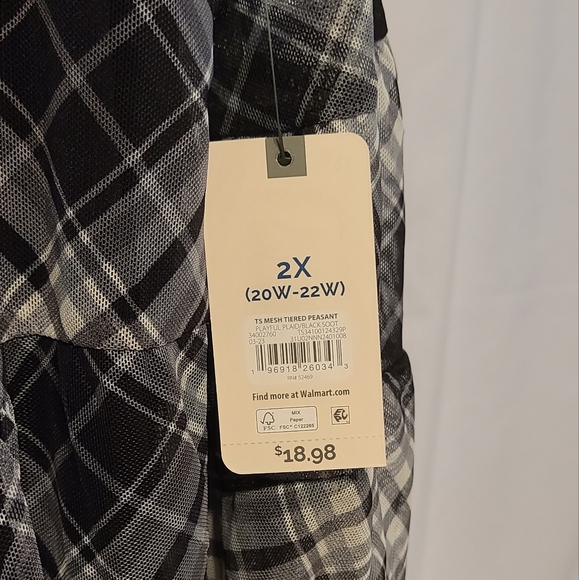 Terra & Sky Plaid Sheer Top - Picture 5 of 10